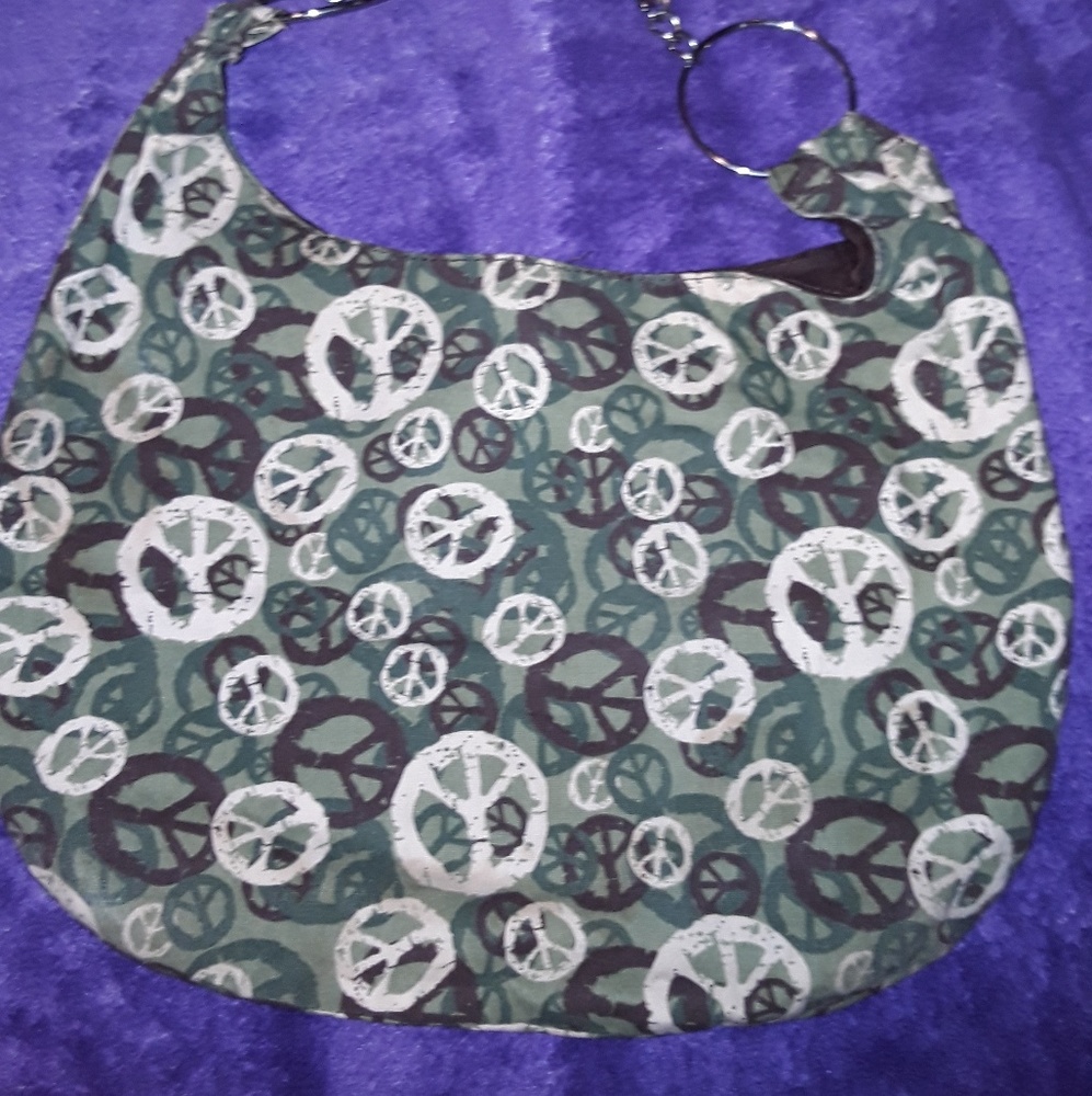 Peace sign tote bag